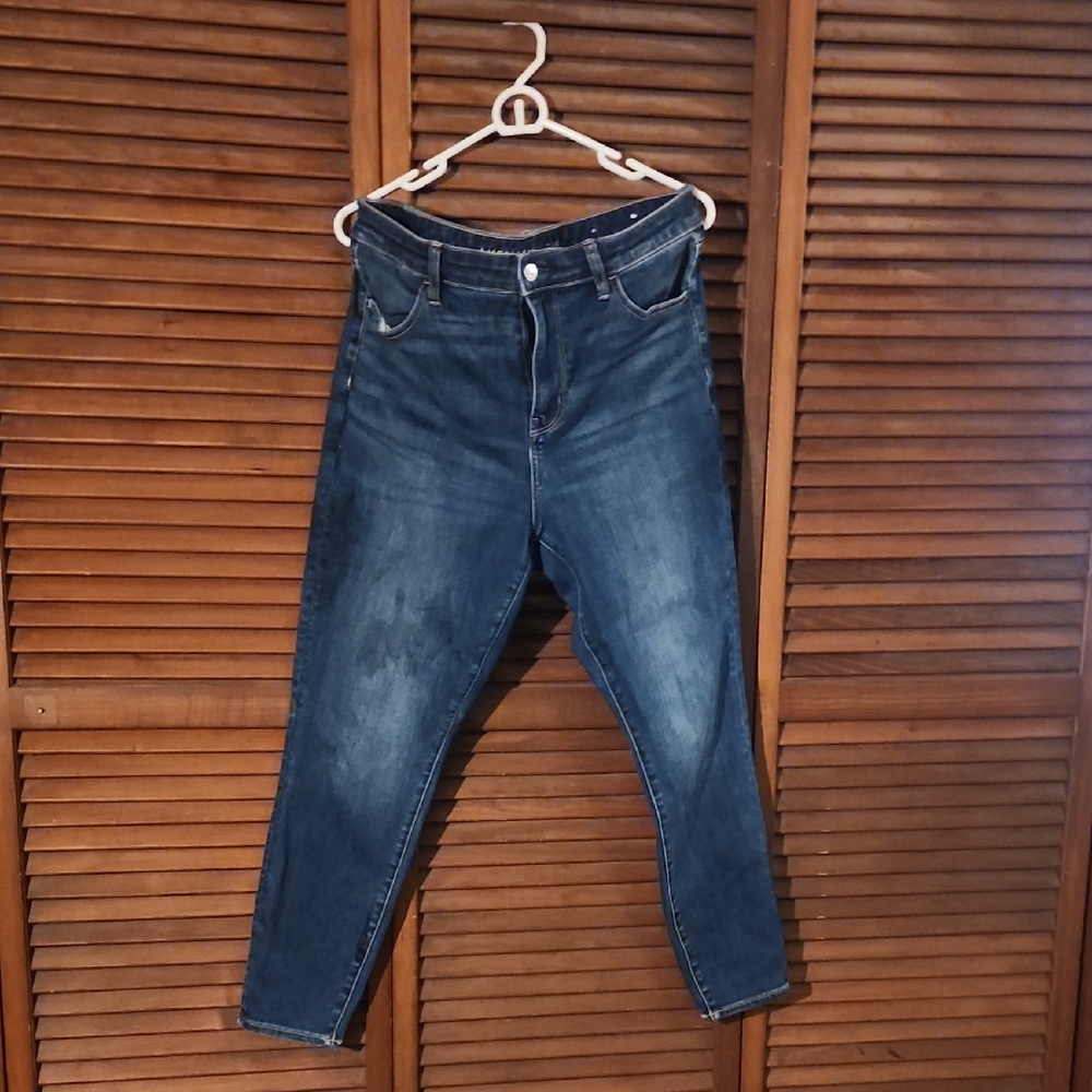 American Eagle Outfitters Dark Blue Ankle Jeans